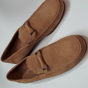 Mezlan, Size 9.5, Perforated Suede Loafers